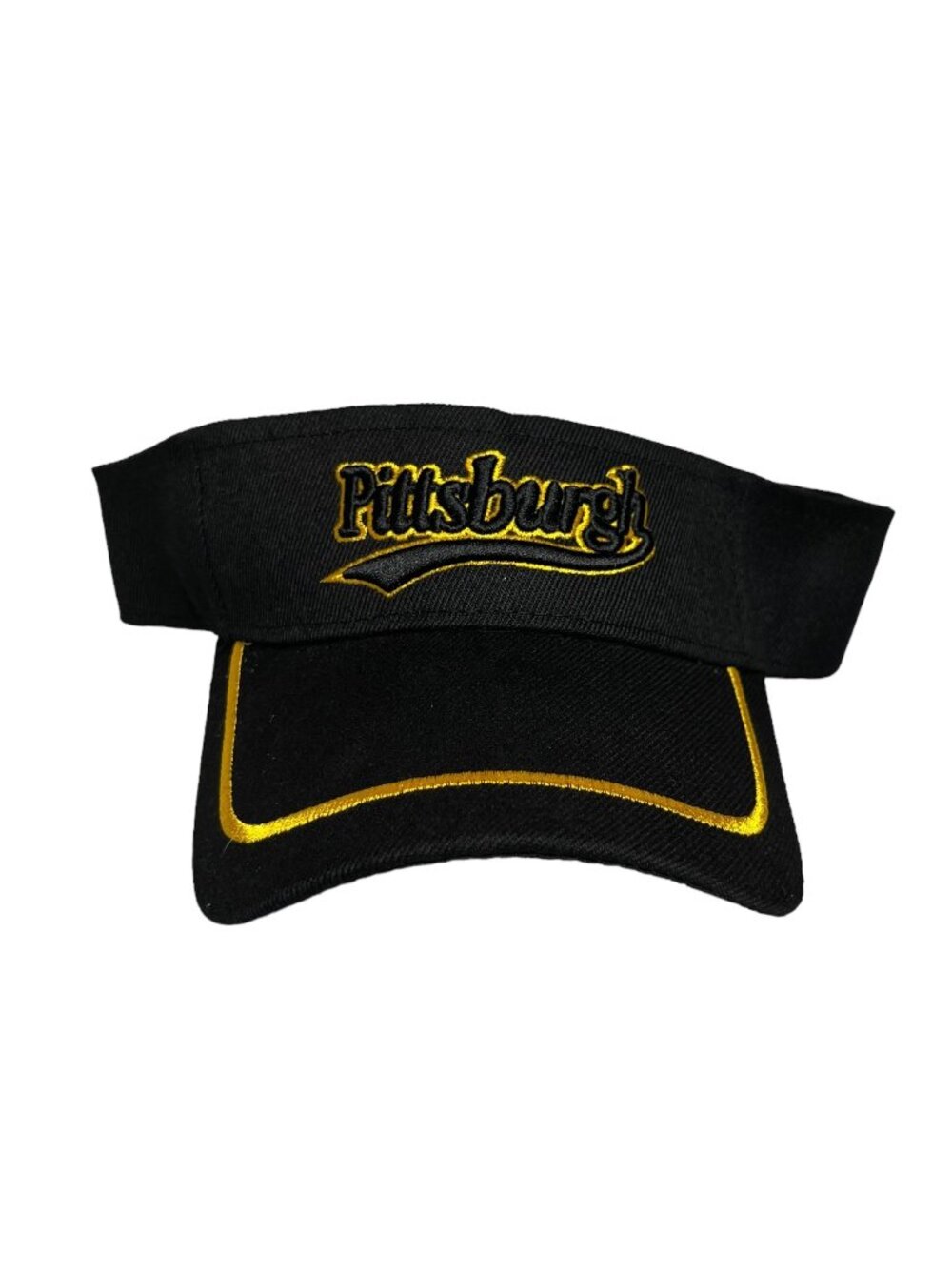 Pittsburgh Visors Mens OS Black Yellow New Strap Back Adjustable
